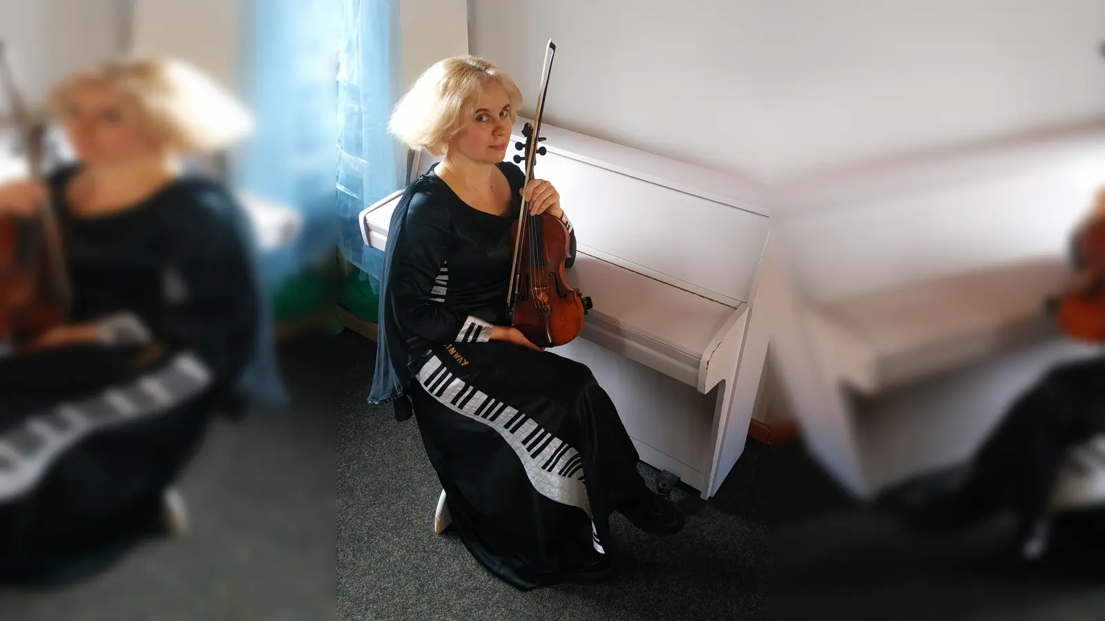 Die Künstlerin Violha aus der Ukraine spielt eine besondere Auswahl an Stücken.  (Foto: Olha Babii)