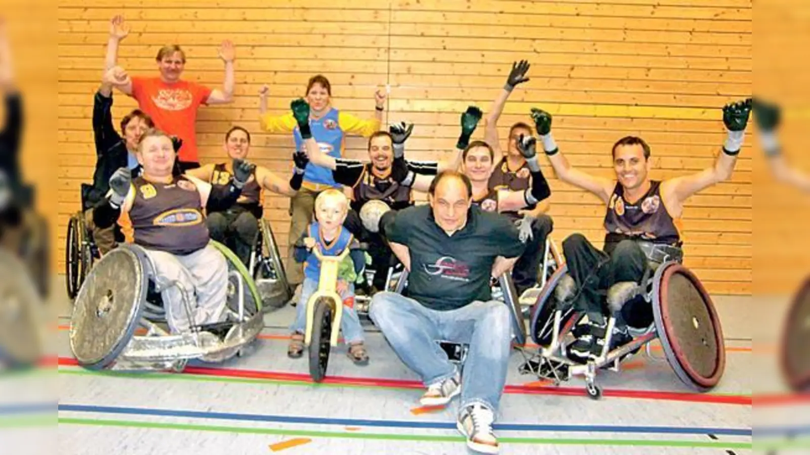 Das Rollstuhl-Rugby-Team des TSV. 	 (Foto: Verein)