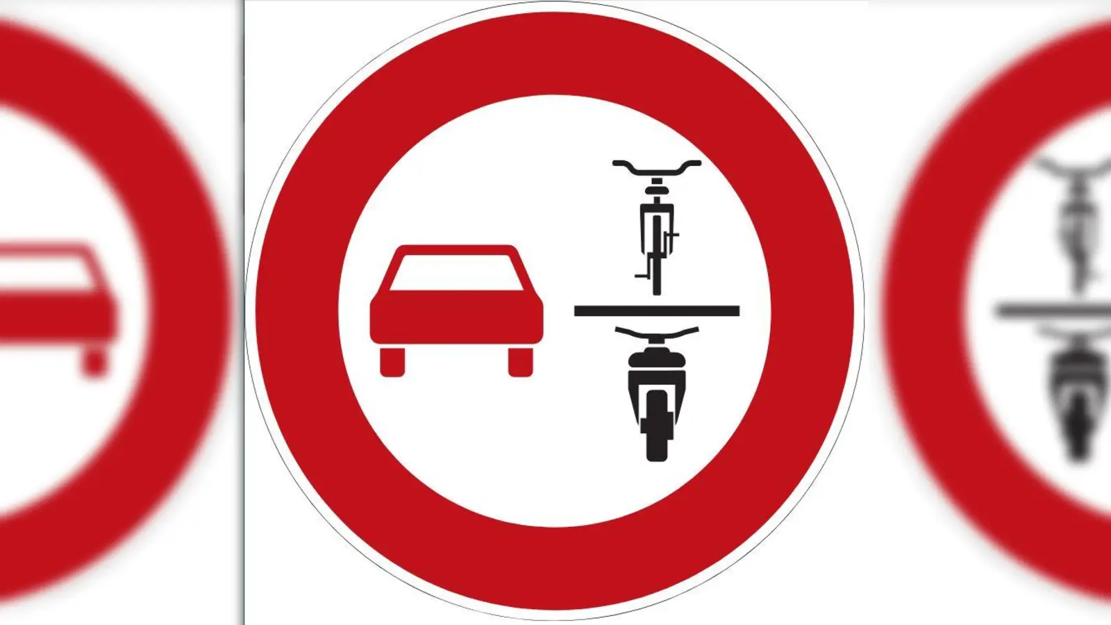 Dieses Schild verbietet Autos Zweiradfahrer zu überholen. (Foto: STVO)