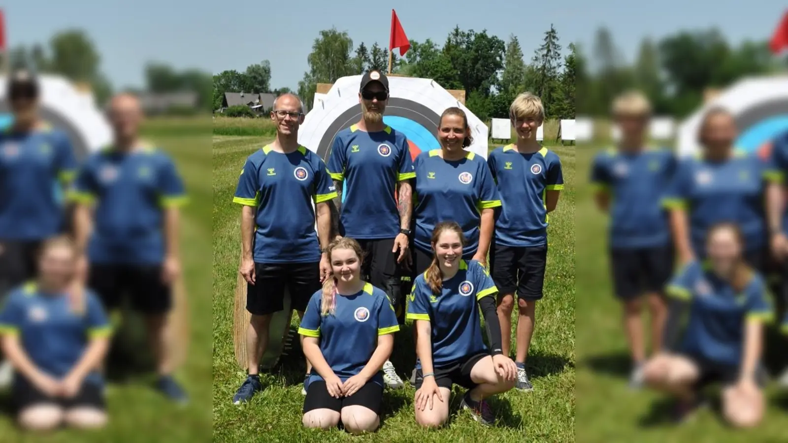 Erfolgreiche Truppe: v.l. Trainer Manfred Horsch und Stefan Huber, Andrea Horwath, Felix Karl, vorne Amelie Huber und Greta Schabel (Foto: Verein)