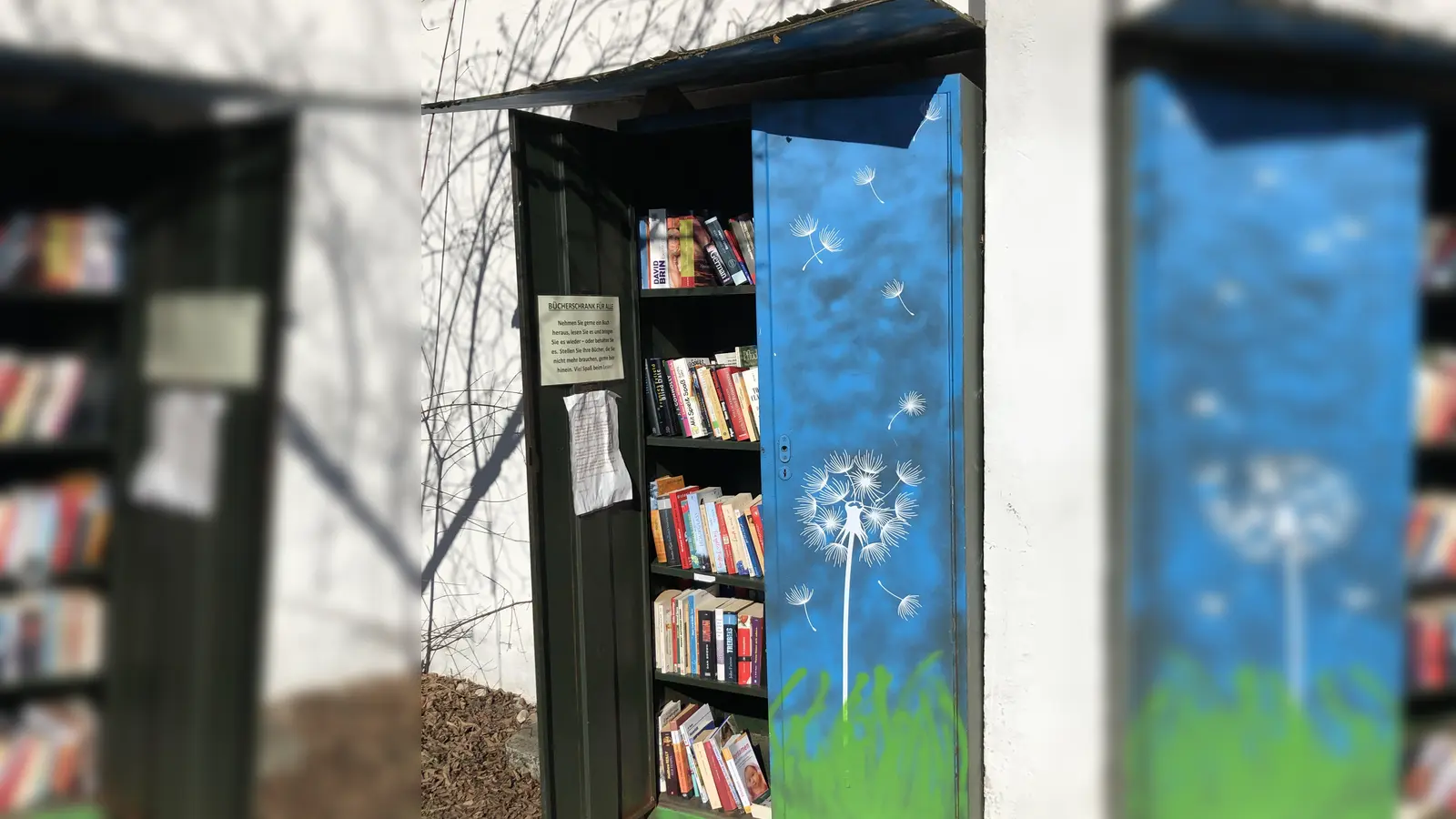 Bücherfreunden steht der "Offene Bücherschrank" immer zur Verfügung. Hier finden Bücher neue Besitzer.  (Foto: hw)