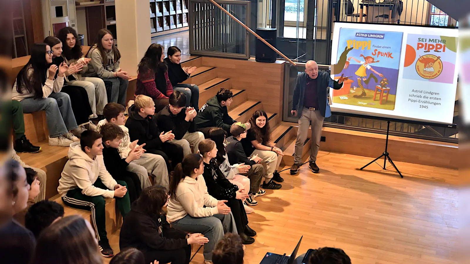 Die Begeisterung bei der Lesewoche war groß. (Foto: Mitttelschule)