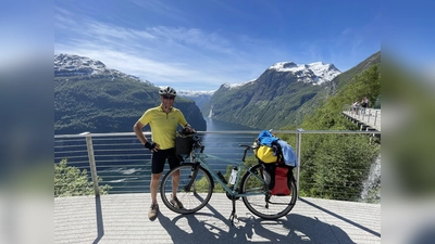 Alois Hackermeier fuhr mit dem Fahrrad von Sylt ans Nordkap. Er berichtet darüber in seinem Vortrag. (Foto: Hackermeier)