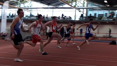 Maximilian Brantl (2. von links) vom SV Germering erreichte im 60m Lauf in neuer Bestzeit von 7,02s den zweiten Platz.<br> (Foto: SV Germering)