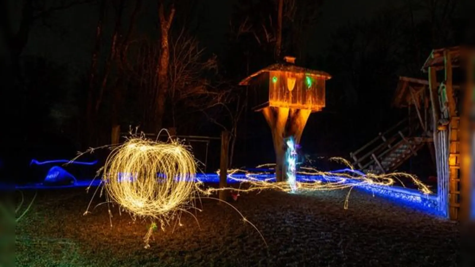 Das nächste Lightpainting findet am 21. Januar am Naturfreunde-Spielplatz teil. (Foto: Heiner Welchert)