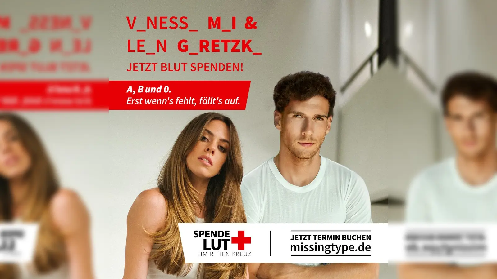 Unter #missingtype machen die Blutspendedienste des BRK bundesweit mit prominenter Unterstützung auf die Notwendigkeit von kontinuierlichen Blutspenden aufmerksam.  (Foto: BSD/DRK)