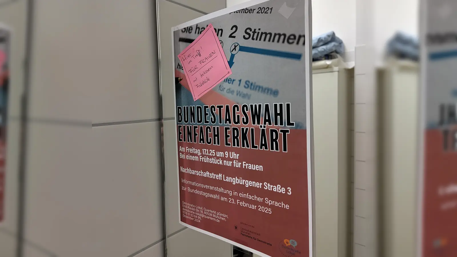 An verschiedenen Orten gibt es einfach verständliche Angebote zur Bundestagswahl 2025. (Foto: Hannah Suttner)