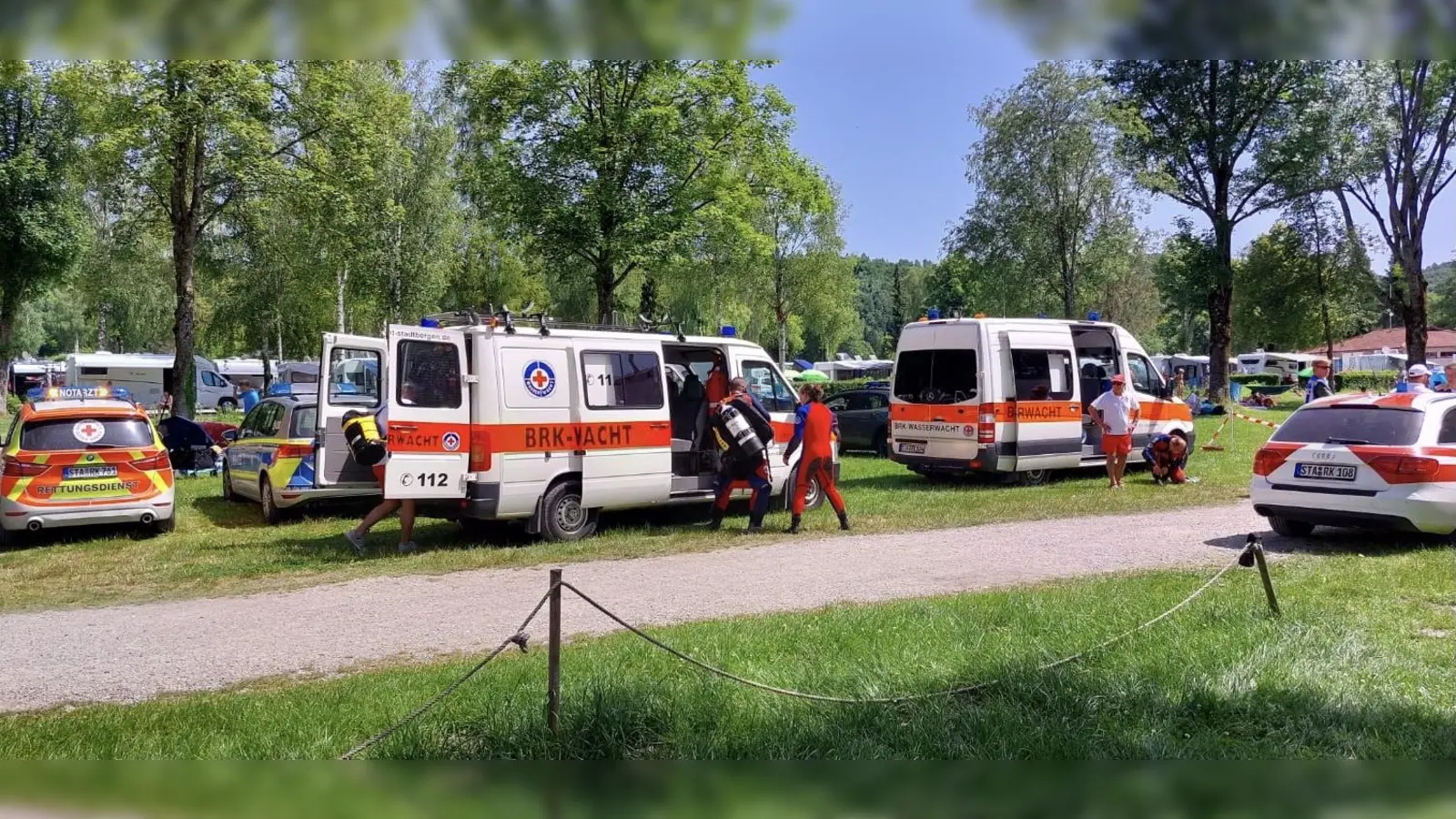 Zur Suche rückten zahlreiche Einsatzkräfte an. (Foto: Wasserwacht)