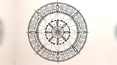 Mandalas zeichnen wirkt beruhigend. Wie man dabei genau vorgeht, erfährt man beim Workshop im „Karli17”. (Grafik: © Julia Khramtsova )