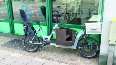 Bekommt bald Unterstützung: das Lastenfahrrad mit dem Namen Albert. (Foto: lsc)