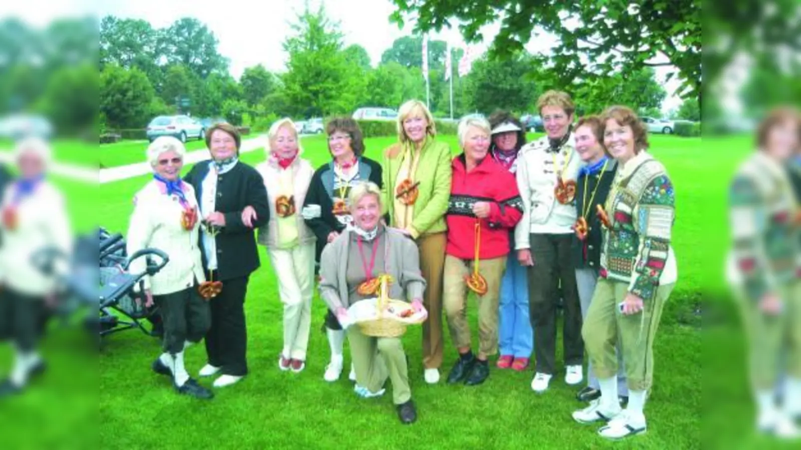 Ladies Captain Heidrun Kasbauer (Mitte) und einige der Teilnehmerinnen am Oktoberfest-Turnier auf der Golfanlage Rottbach. (Foto: pi)