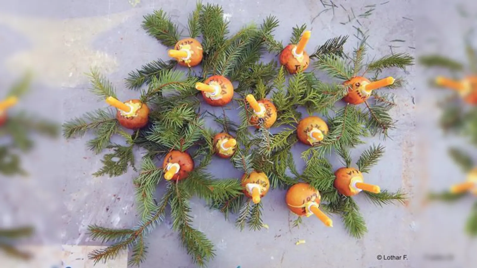 Aus Naturmaterialien können Eltern und Kinder Weihnachtsdekoration basteln.	 (Foto: Lothar F.)