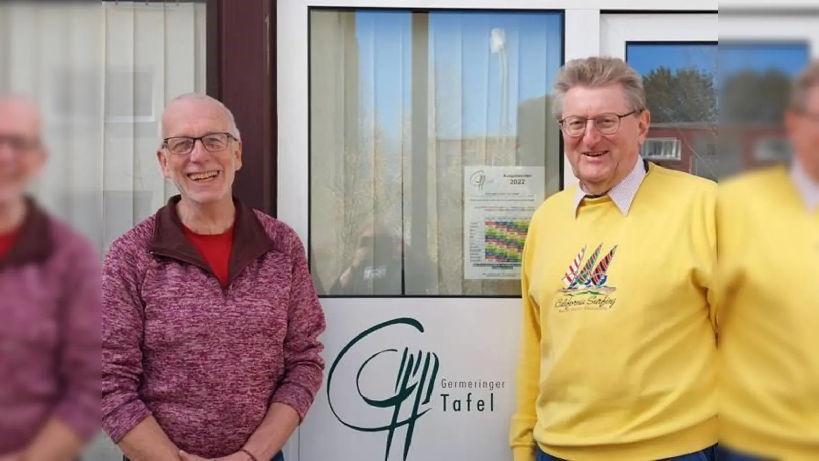 Das Leitungsteam der Germeringer Tafel soll erweitert werden. Reinhard Wilhelm (r.) konnte Tafelleiter Jürgen Quest bereits gewinnen. (Foto: © Sozialdienst Germering)