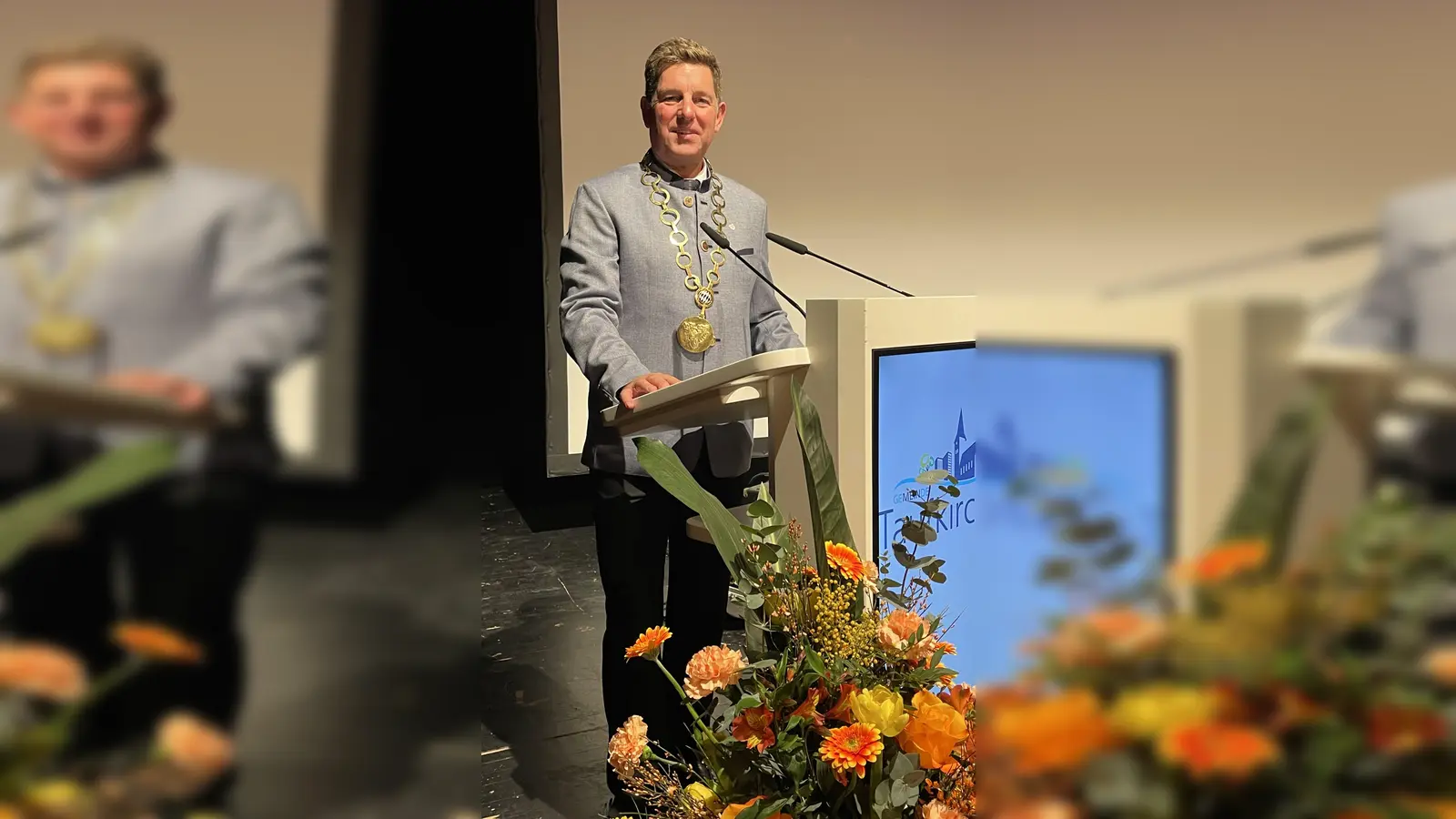 Bürgermeister Ullrich Sander ließ beim Neujahrsempfang das vergangene Jahr Revue passieren.  (Foto: hw)