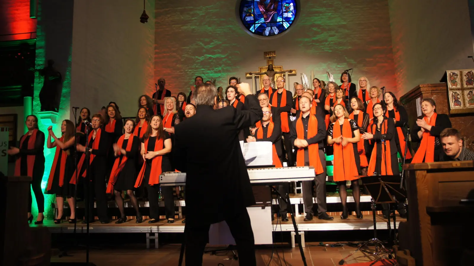 Auf das Publikum warten beim Frühjahrskonzert der „Stephanus Voices” bekannte Hits wie „Imagine” und „Motherless Child” in mitreißender Gospelversion. (Foto: Stephanus Voices)