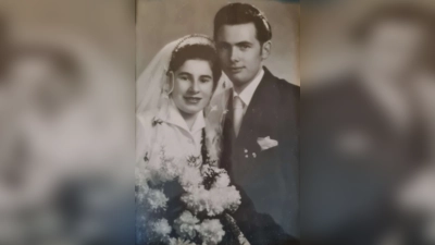 Paul und Elfriede Boeshenz an ihrem Hochzeitstag am 29. Januar 1955. (Foto: Boeshenz )