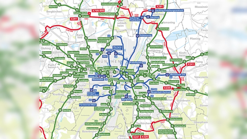 Die Ringbuslinien sollen jeweils mindestens zwei S-Bahn-Äste miteinander verbinden. Zusammen ergibt sich ein Ring rund um München. (Foto: Münchner Verkehrs- und Tarifverbund GmbH)