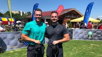 Sieger in der Amateurwertung mit 328 Yards: Dominik Jungtorius (links) mit seinem Bruder Luis, beide vom Golf-Club Rottbach.  (Foto: GC)