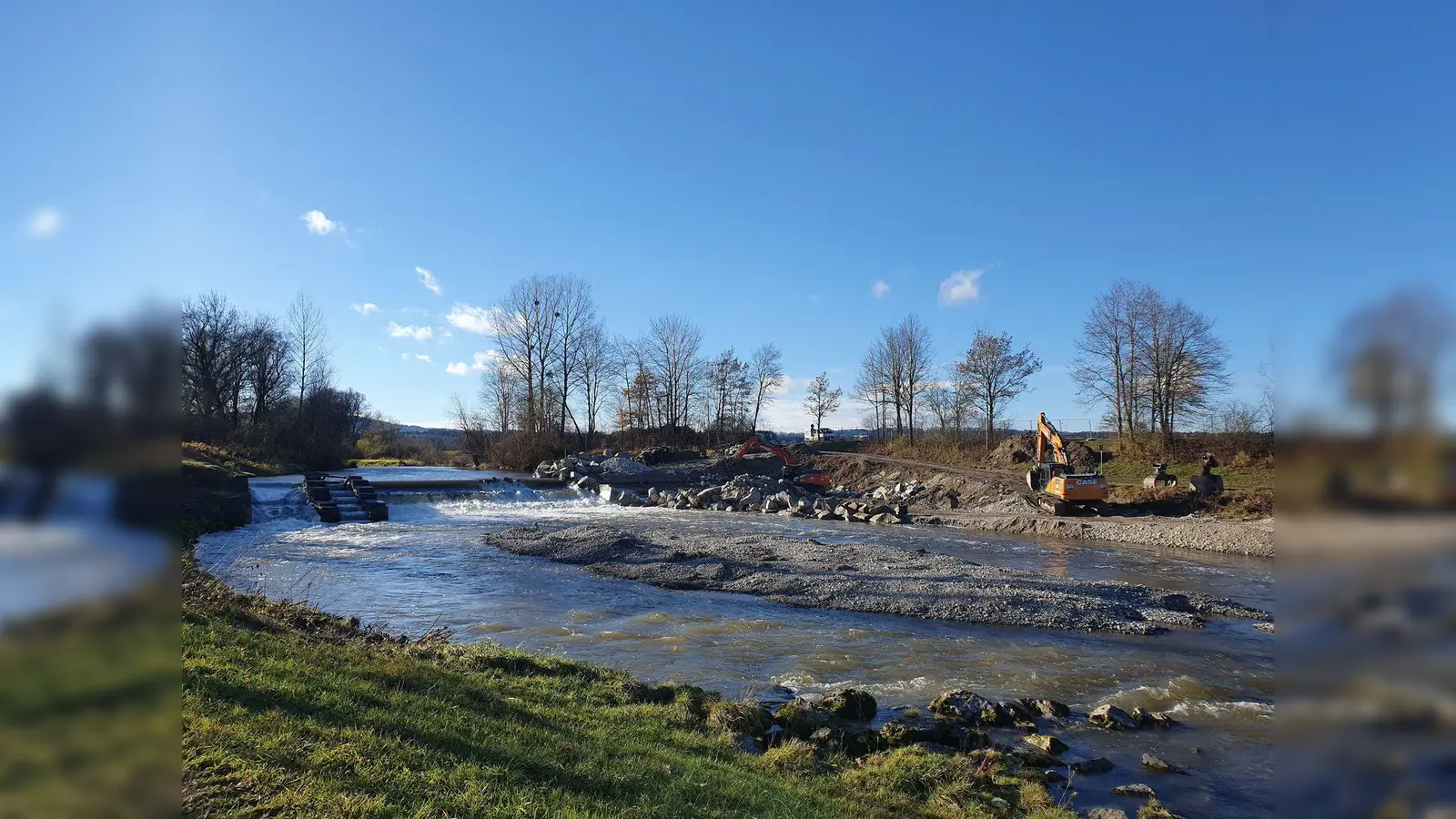 Das Oderdinger Wehr an der Ammer wird abgerissen. (Foto: Wasserwirtschaftsamt Weilheim)