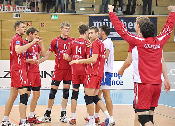 Geschafft! Der SC Moers war im ersten Playoff-Halbfinale kein echter Konkurrent für Generali Haching. Foto: Verein