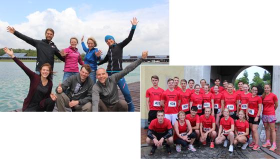 Beim 11. bayerischen Lehrermarathon liefen die Dorfener wieder vorne mit. Bild rechts: Das Gymnasium Dorfen stellte beim Stadtlauf mit 28 Teilnehmern eines der größten Laufteams. Fotos: VA