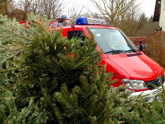 Die Freiwillige Feuerwehr Haar nimmt wie gewohnt ausgediente Christbäume entgegen. Foto: Gemeinde Haar